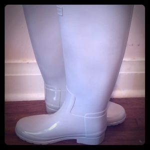 Hunter Refined Slim Fit Tall Gloss: Light Grey 7